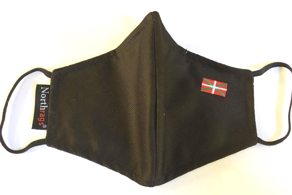 Mascarilla con bandera Pais Vasco Lavable y Reutilizable 100% Poliester, Pack 5