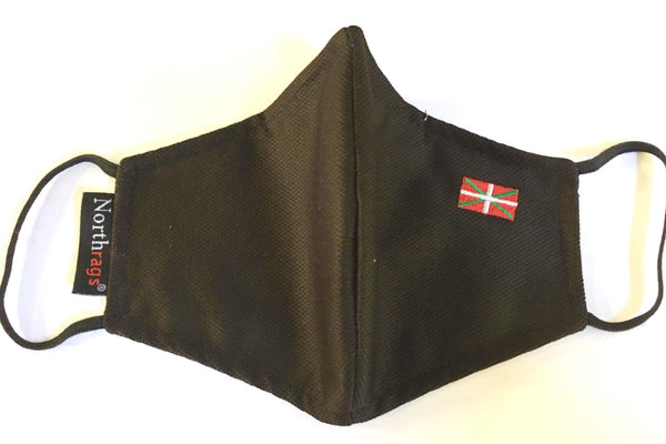 Mascarilla con bandera Pais Vasco Lavable y Reutilizable 100% Poliester, Pack 5