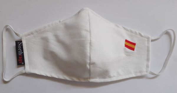 Mascarilla COES11 Bandera de España Lavable y Reutilizable 65%Algodón, 35% Polyester,Pack 5