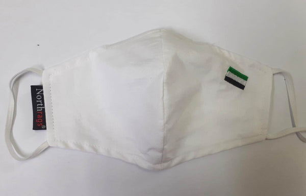 Mascarilla Blanca Bandera de Extremadura Lavable y Reutilizable 100% Algodón,Pack 5