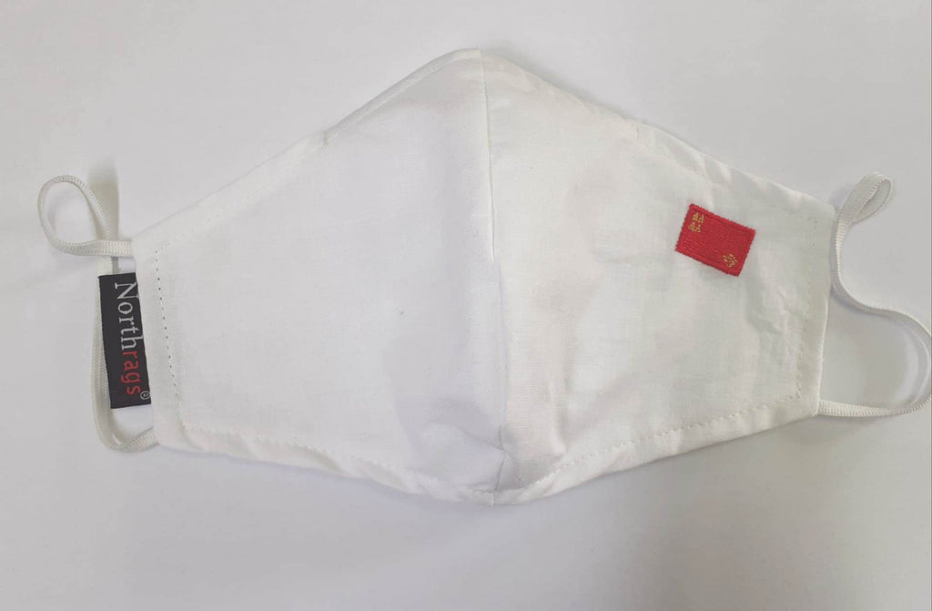 Mascarilla Blanca Bandera de Murcia Lavable y Reutilizable 100% Algodón,Pack 5